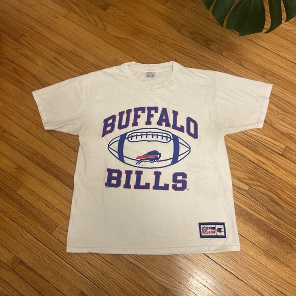 Vintage 1996 90s Large Buffalo Bills NFL Champion Pro Line T-Shirt - Picture 1 of 9